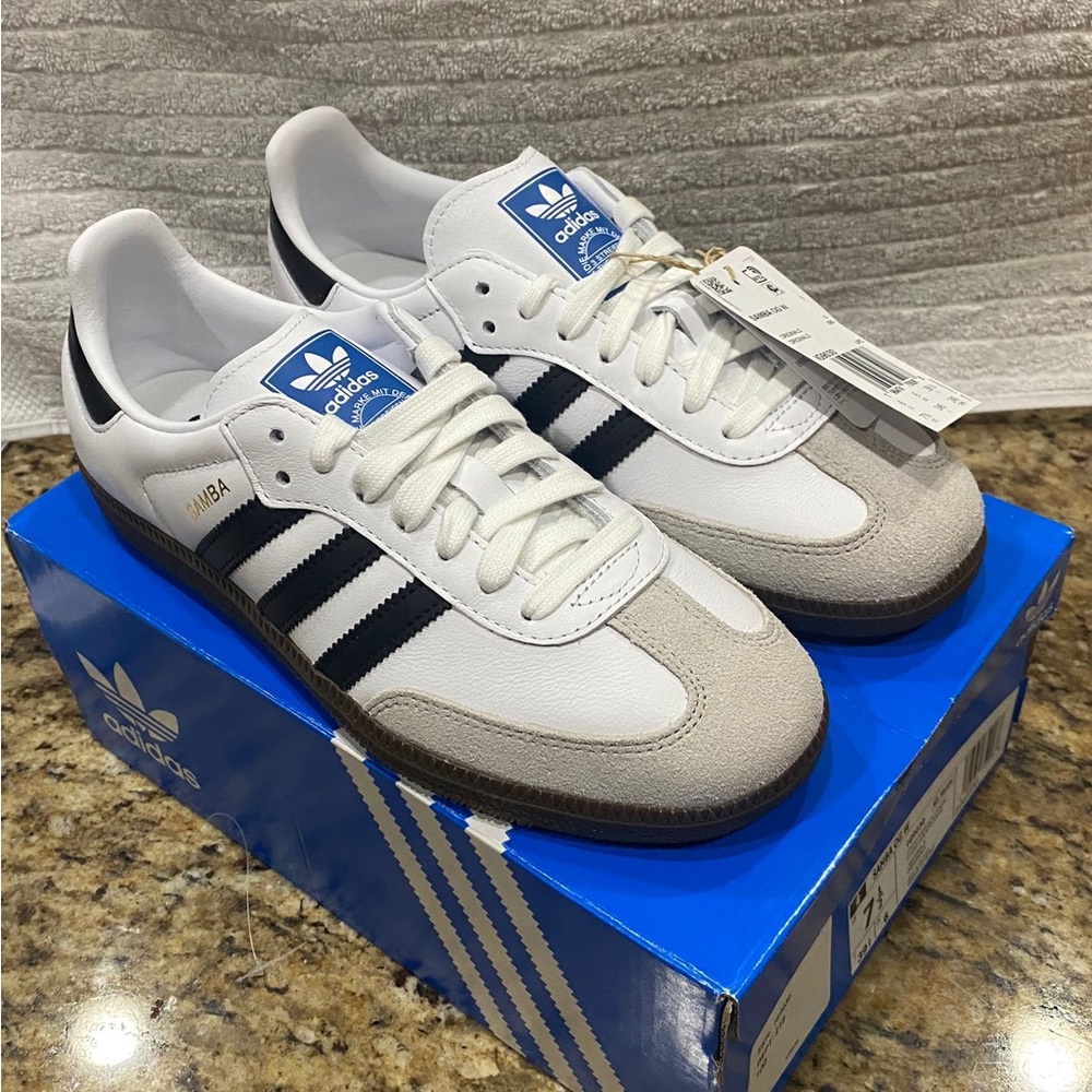 Adidas Samba OG White and Black Women's Shoes